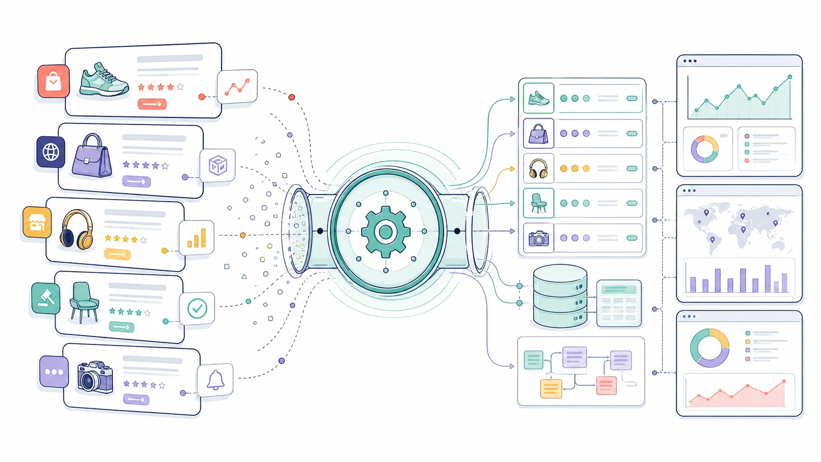 Infographic for What Is an Ecommerce Data API? Products, Prices and Reviews Guide, illustrating key concepts from AI Knowledge Hub