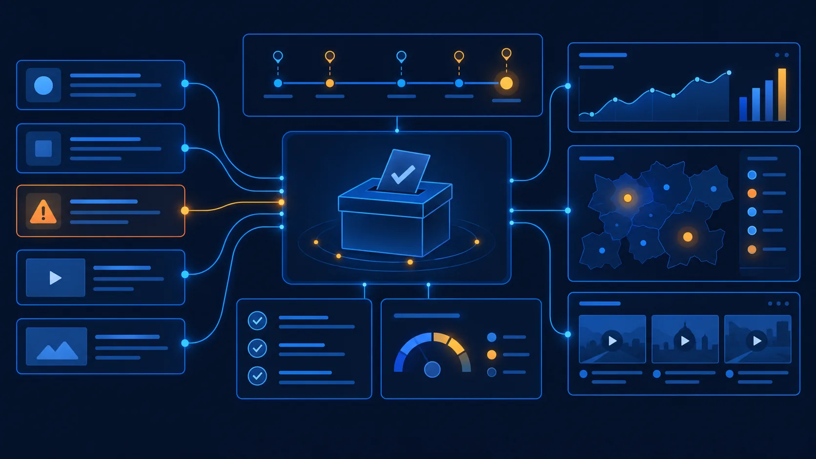 Infographic for Election Disinformation Monitoring: 60-Day Security Checklist, illustrating key concepts from AI Knowledge Hub
