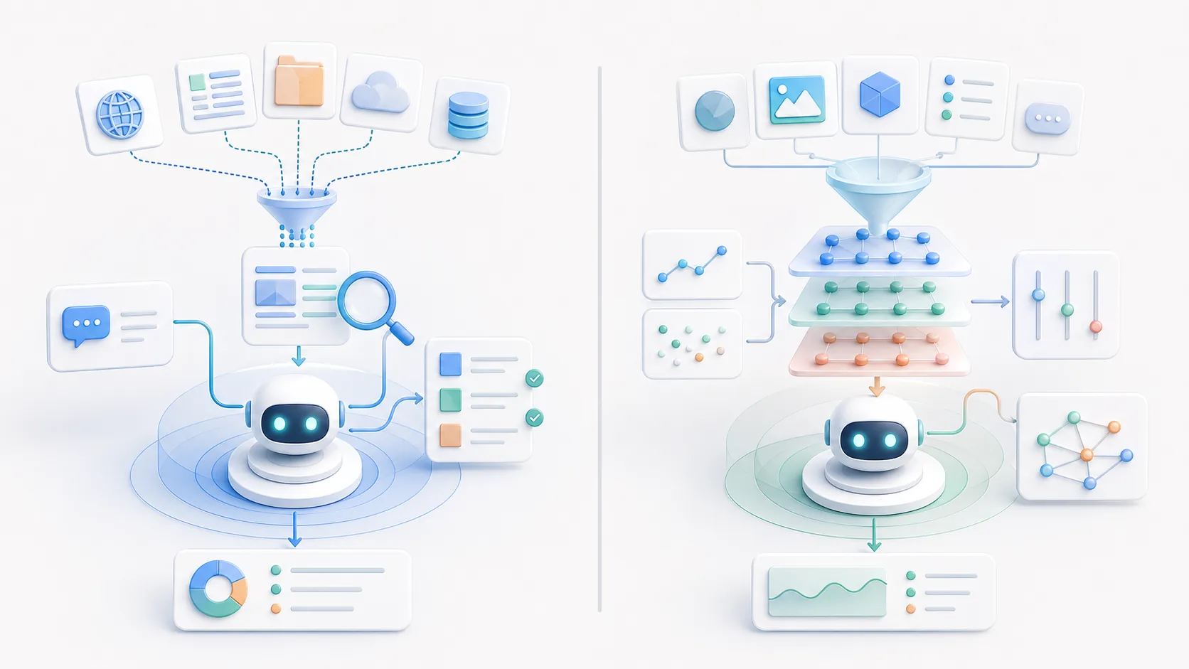 RAG vs Fine-tuning: The Complete Enterprise AI Deployment Decision Guide資訊圖表配圖，呈現AI 知識中心的重點概念